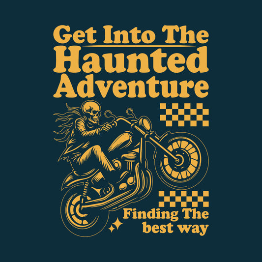 Skeleton Motorcycle Rider Spooky Ghostly Skull Biker | PRODUCT CODE: SKMTRORNADSBW