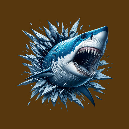 Shark Breaking Through Ice Epic Shark Attack 3D Great White Shark | PRODUCT CODE: SKRHBKMRICEP