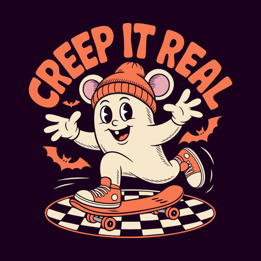 Skateboarding Ghost T-Shirt, Creep It Real Sweatshirt, Spooky Skater Hoodie | PRODUCT CODE: SKWRBAHSG