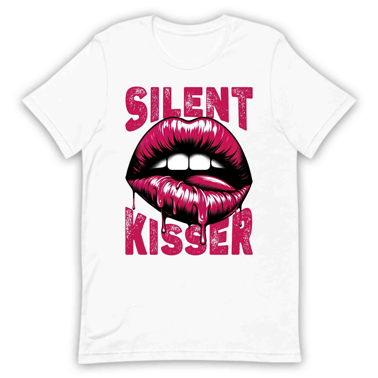 Silent Kisser Dripping Lips Art Gothic Punk and Rock Styles | PRODUCT CODE: SLTNEKSREDRP