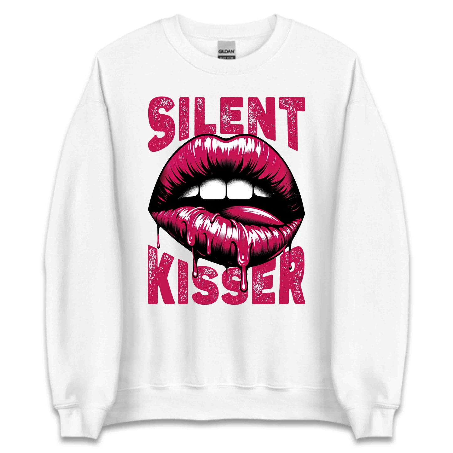Silent Kisser Dripping Lips Art Gothic Punk and Rock Styles | PRODUCT CODE: SLTNEKSREDRP