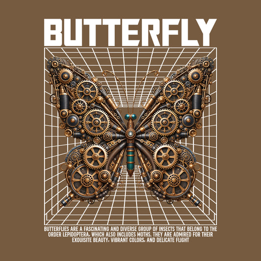 Mechanical Steampunk Butterfly Cyberpunk-Inspired Retro Futuristic Butterfly | PRODUCT CODE: SMCHENABUTFY