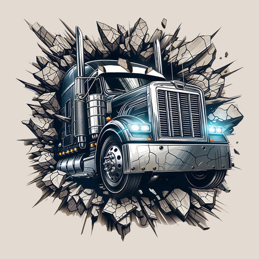 Semi-Truck Breaking Through Wall 3D Realistic Big Rig Smashing | PRODUCT CODE: SMTRKBRKWLAG
