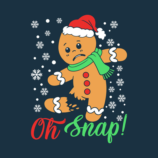 Oh Snap Christmas Gingerbread Funny Xmas Treat | PRODUCT CODE: SNOHPACHTYGNR