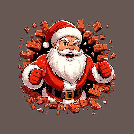 Santa Claus Breaking Through Wall 3D Xmas Realistic Santa Smashing | PRODUCT CODE: SNTACLPUNBRK