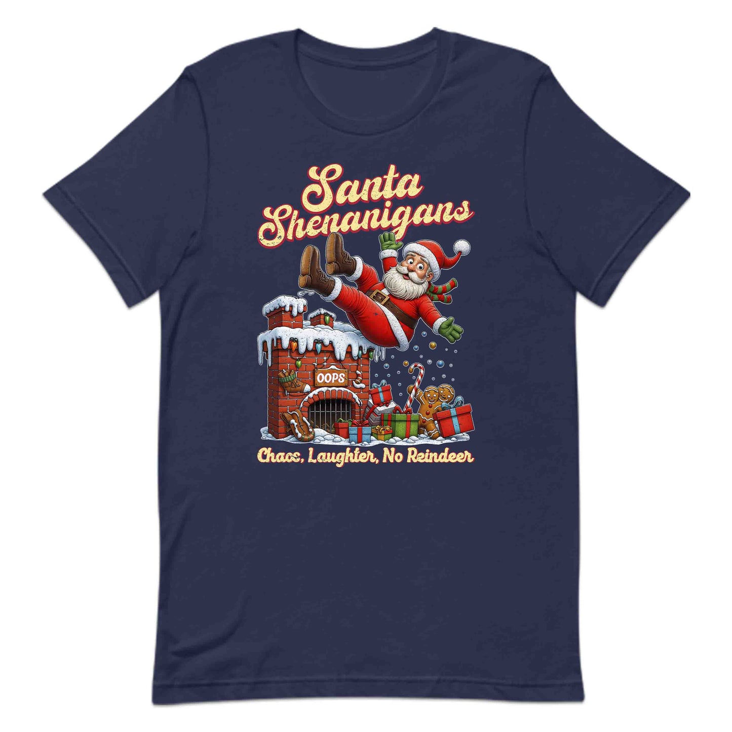 Santa Shenanigans Christmas Santa’s Epic Chimney Fail Comical Xmas | PRODUCT CODE: SNTGSHLIREPC