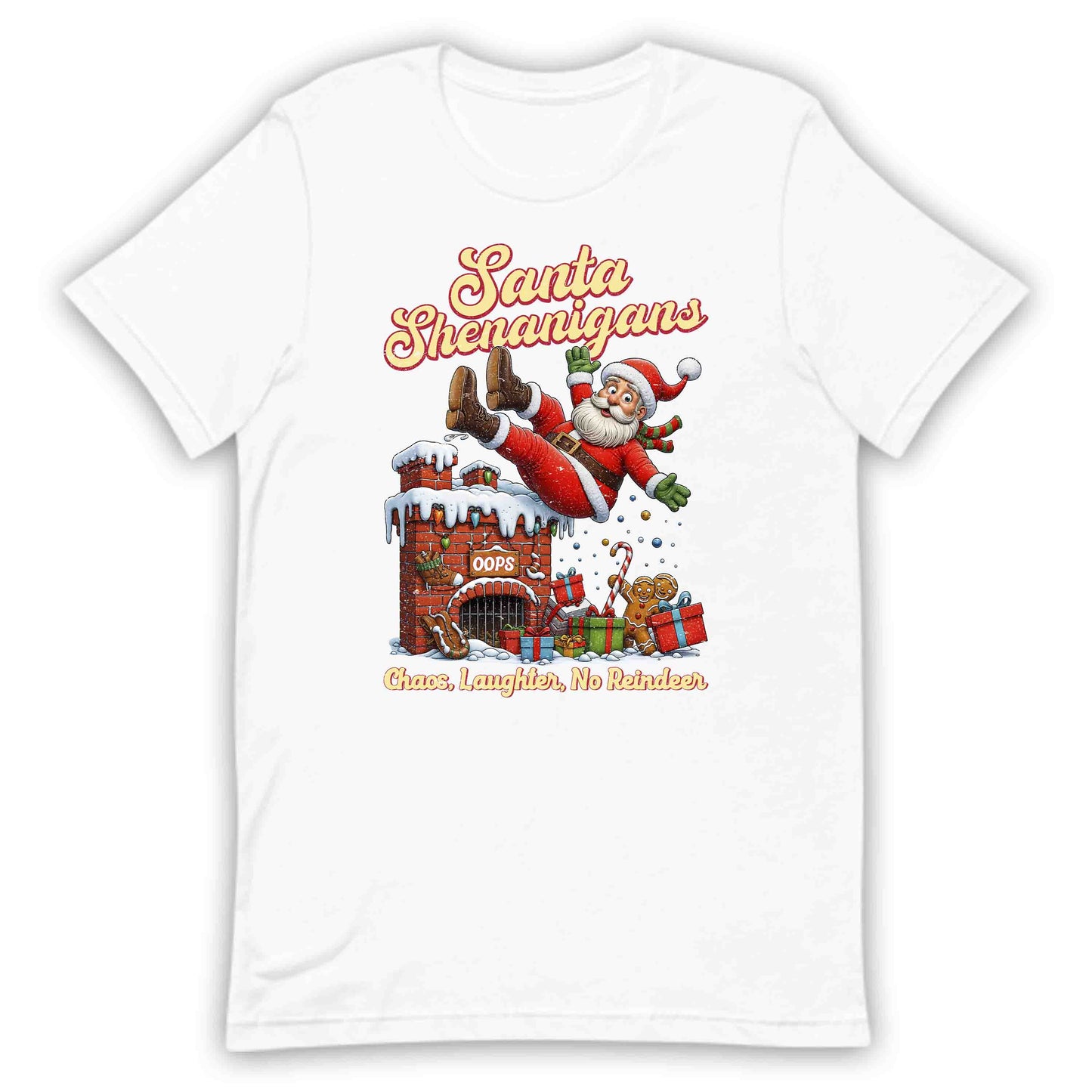 Santa Shenanigans Christmas Santa’s Epic Chimney Fail Comical Xmas | PRODUCT CODE: SNTGSHLIREPC