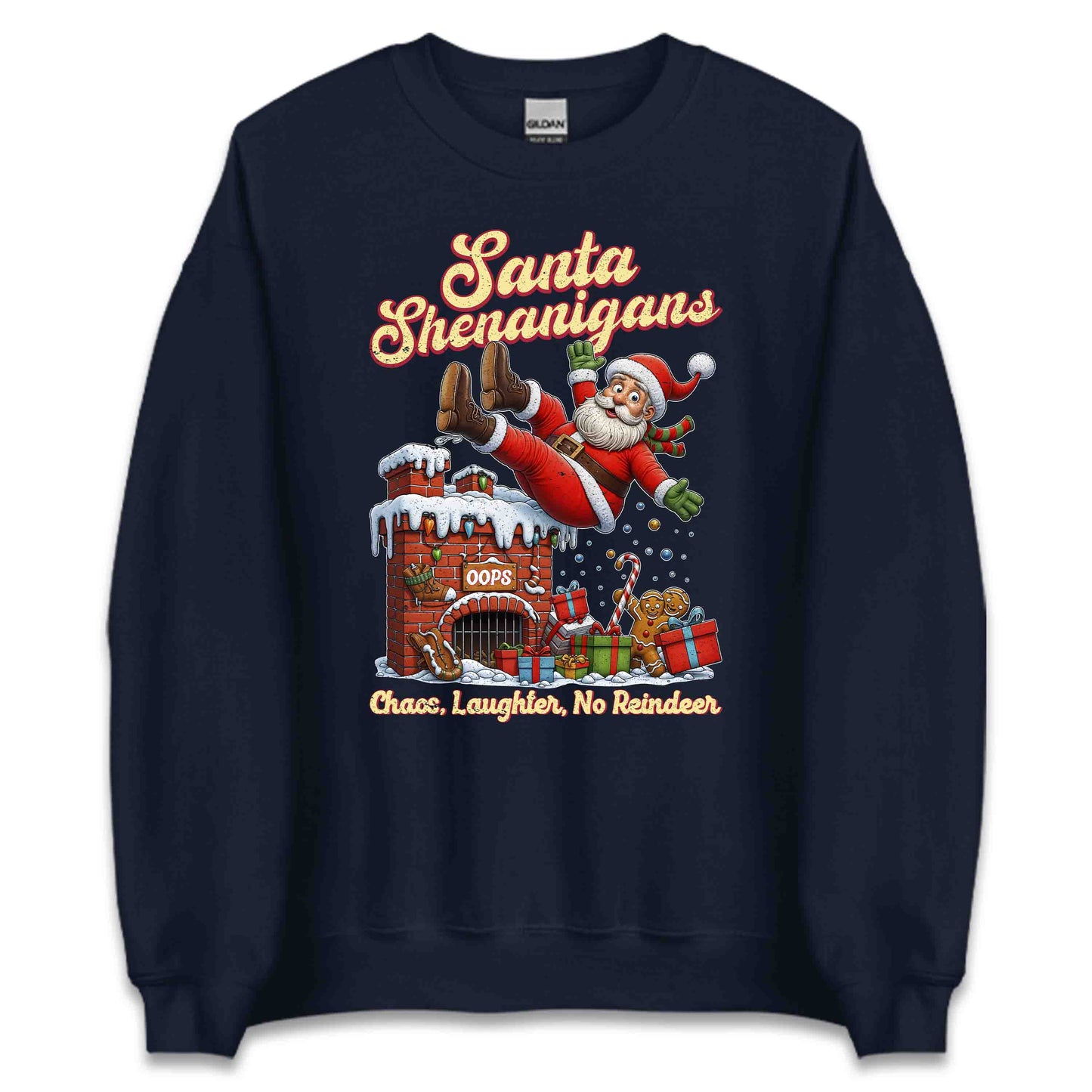 Santa Shenanigans Christmas Santa’s Epic Chimney Fail Comical Xmas | PRODUCT CODE: SNTGSHLIREPC