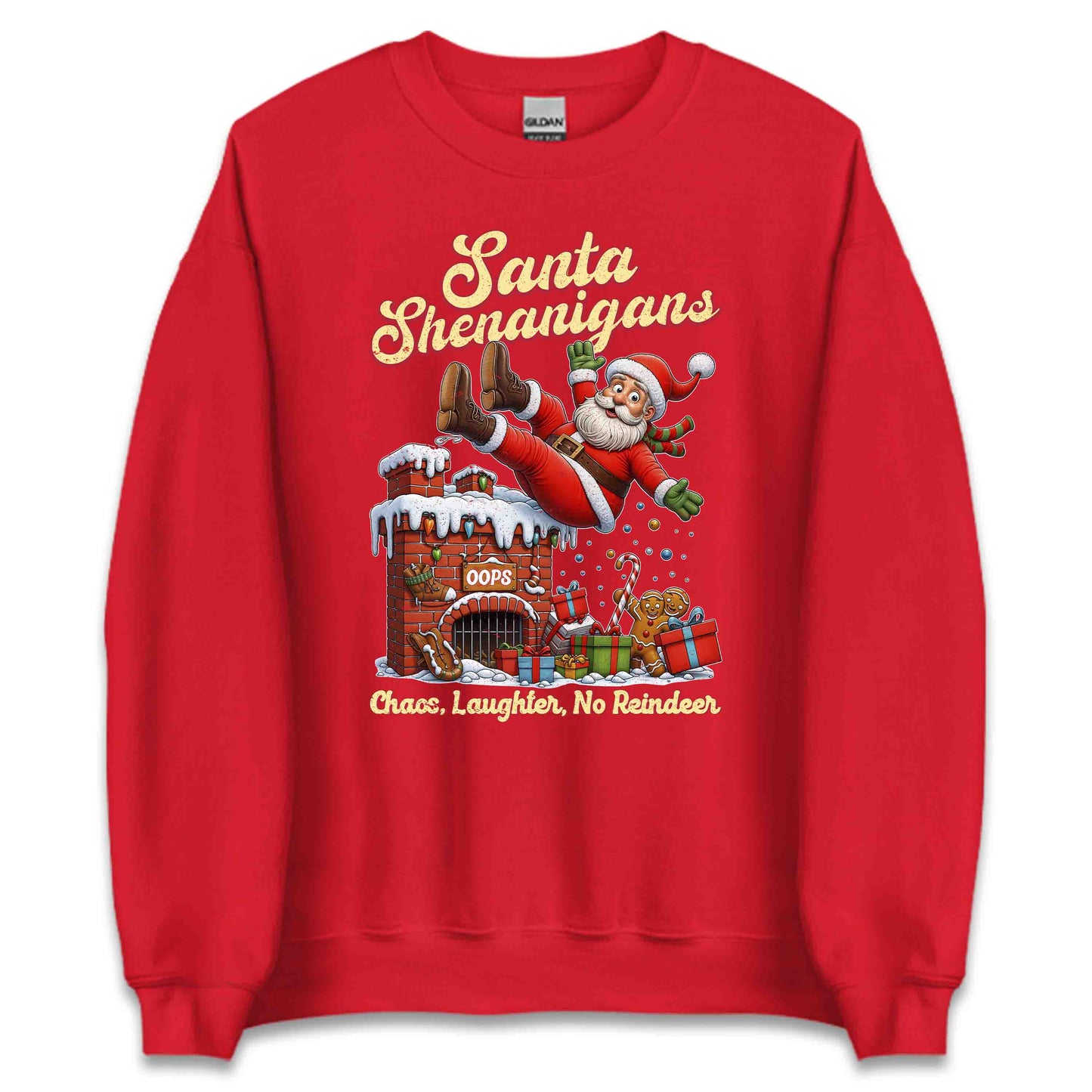Santa Shenanigans Christmas Santa’s Epic Chimney Fail Comical Xmas | PRODUCT CODE: SNTGSHLIREPC