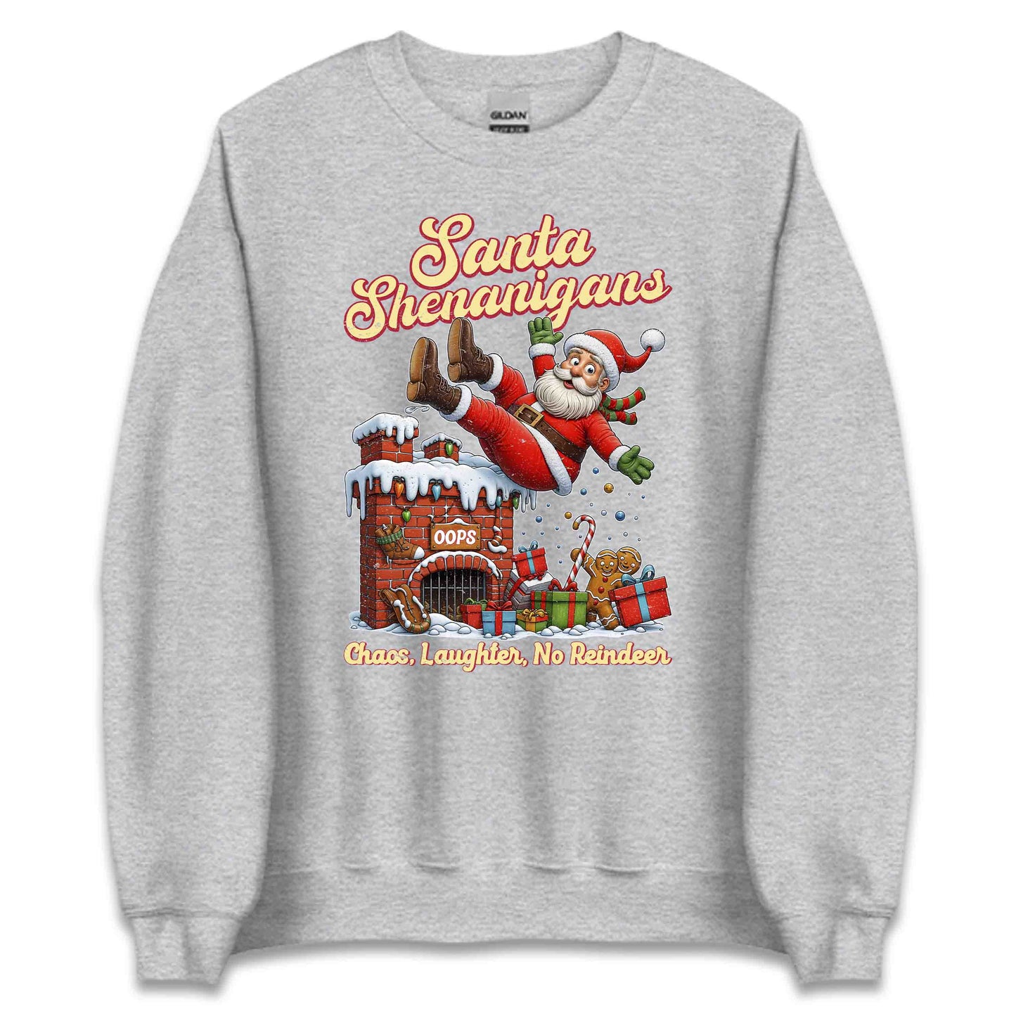 Santa Shenanigans Christmas Santa’s Epic Chimney Fail Comical Xmas | PRODUCT CODE: SNTGSHLIREPC