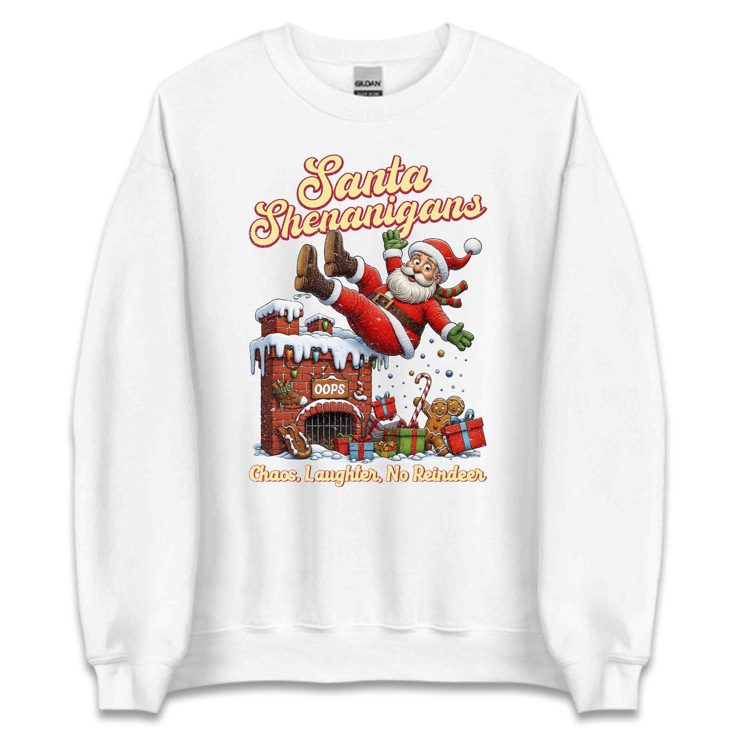 Santa Shenanigans Christmas Santa’s Epic Chimney Fail Comical Xmas | PRODUCT CODE: SNTGSHLIREPC