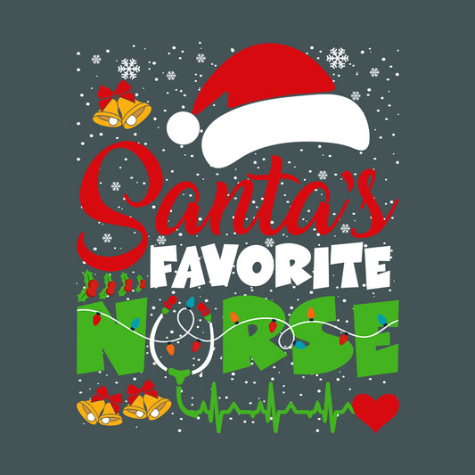 Santa's Favorite Nurse Christmas Cozy Nursing Xmas | PRODUCT CODE: SNTMFVRNUES