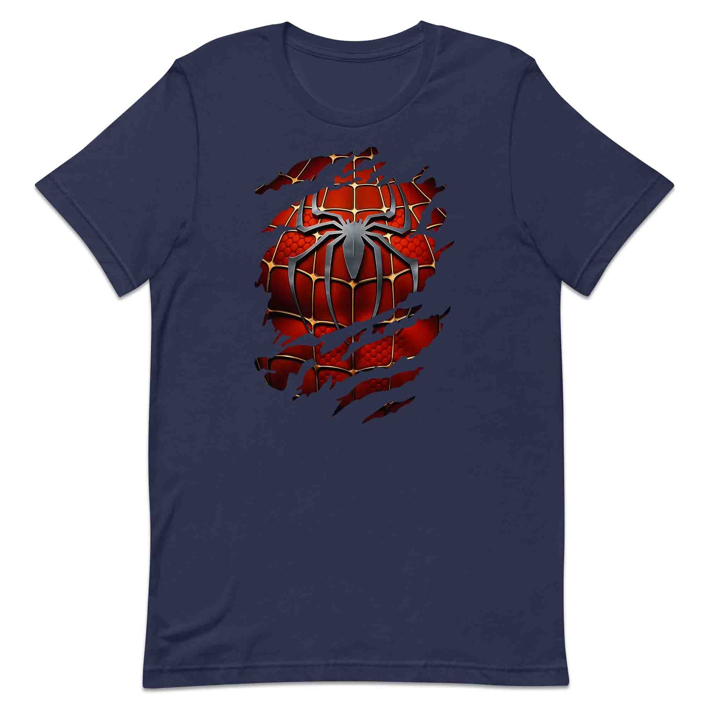 Spider-Man Ripped Suit T-Shirt | Marvel Superhero 3D Torn with Claw Marks Jumper | Web Warrior Cosplay Hoodie | PRODUCT CODE: SPCGHDHJRTJ