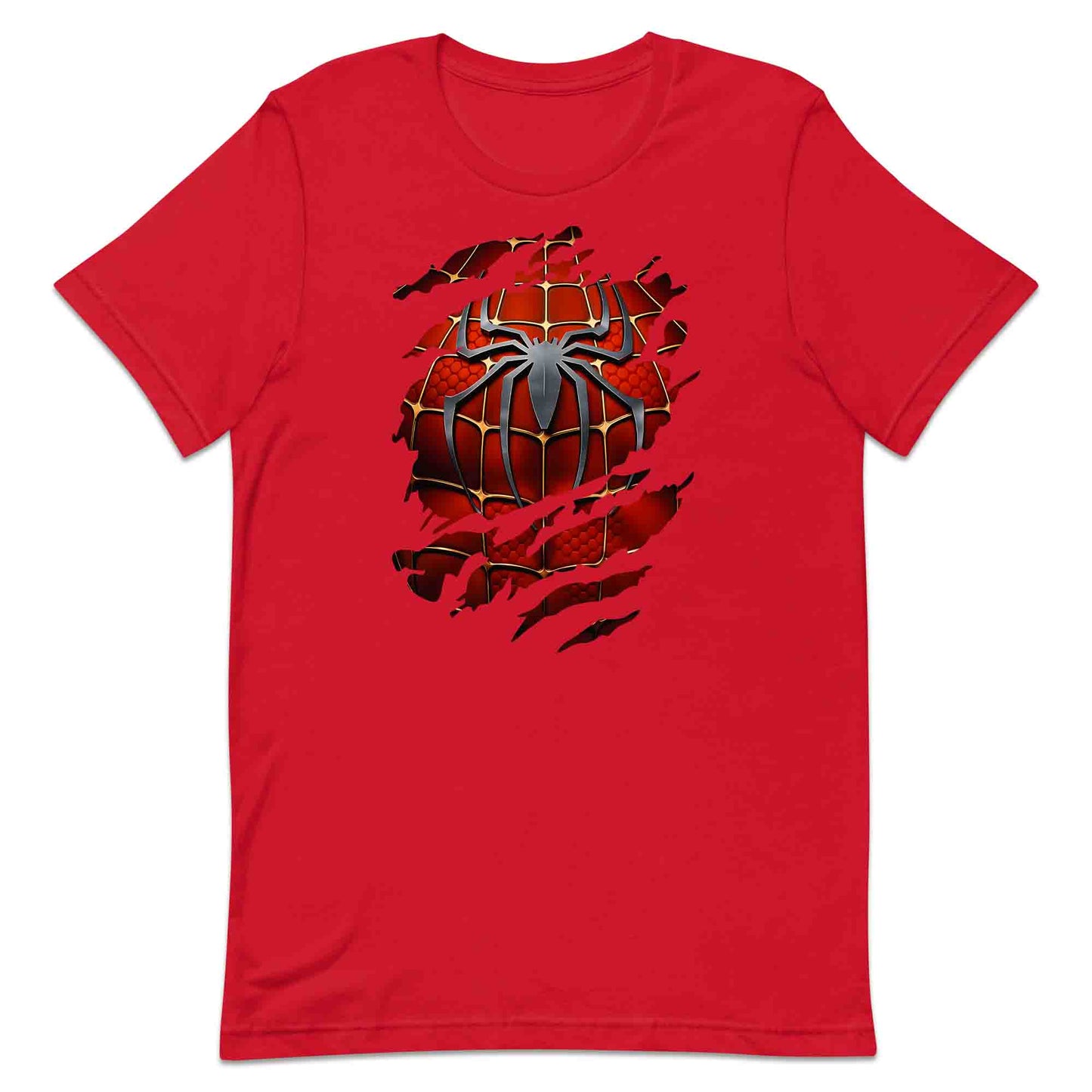 Spider-Man Ripped Suit T-Shirt | Marvel Superhero 3D Torn with Claw Marks Jumper | Web Warrior Cosplay Hoodie | PRODUCT CODE: SPCGHDHJRTJ