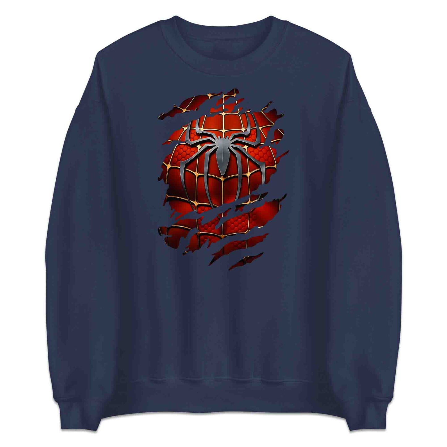 Spider-Man Ripped Suit T-Shirt | Marvel Superhero 3D Torn with Claw Marks Jumper | Web Warrior Cosplay Hoodie | PRODUCT CODE: SPCGHDHJRTJ