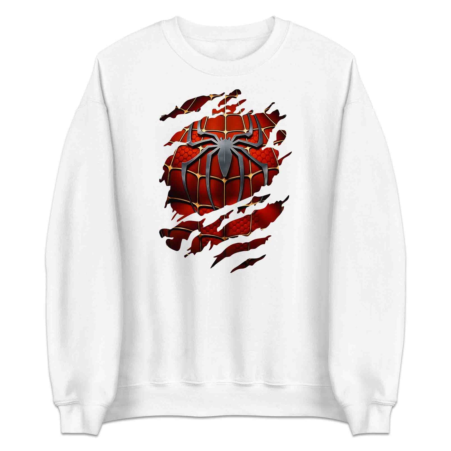 Spider-Man Ripped Suit T-Shirt | Marvel Superhero 3D Torn with Claw Marks Jumper | Web Warrior Cosplay Hoodie | PRODUCT CODE: SPCGHDHJRTJ