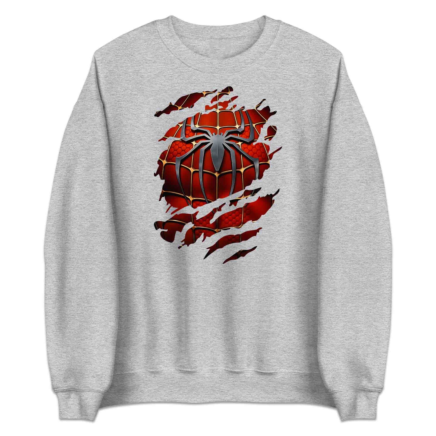 Spider-Man Ripped Suit T-Shirt | Marvel Superhero 3D Torn with Claw Marks Jumper | Web Warrior Cosplay Hoodie | PRODUCT CODE: SPCGHDHJRTJ