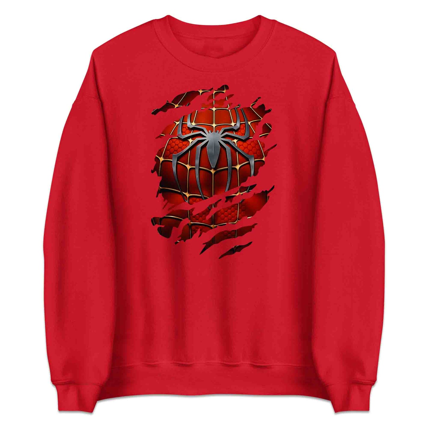 Spider-Man Ripped Suit T-Shirt | Marvel Superhero 3D Torn with Claw Marks Jumper | Web Warrior Cosplay Hoodie | PRODUCT CODE: SPCGHDHJRTJ