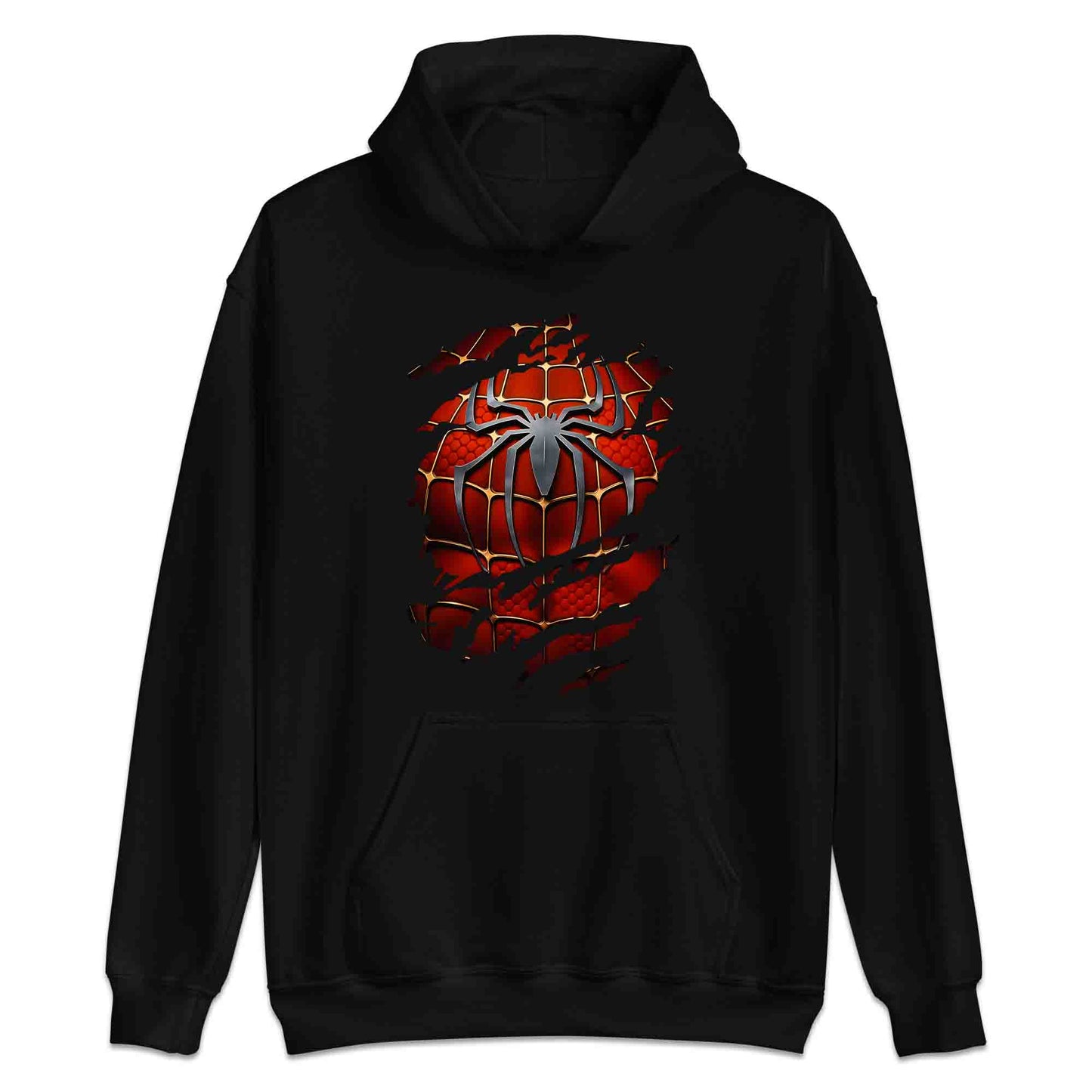 Spider-Man Ripped Suit T-Shirt | Marvel Superhero 3D Torn with Claw Marks Jumper | Web Warrior Cosplay Hoodie | PRODUCT CODE: SPCGHDHJRTJ