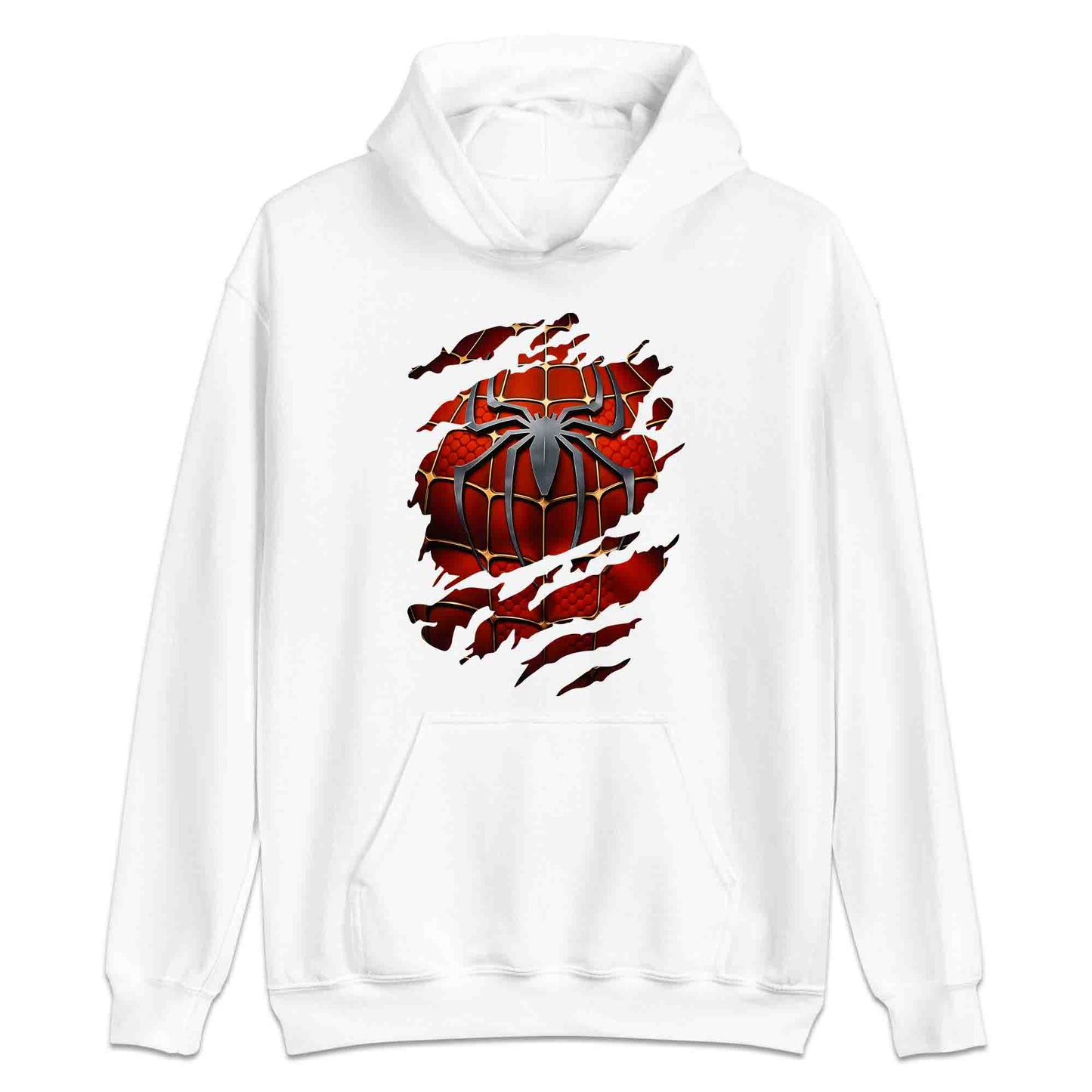 Spider-Man Ripped Suit T-Shirt | Marvel Superhero 3D Torn with Claw Marks Jumper | Web Warrior Cosplay Hoodie | PRODUCT CODE: SPCGHDHJRTJ