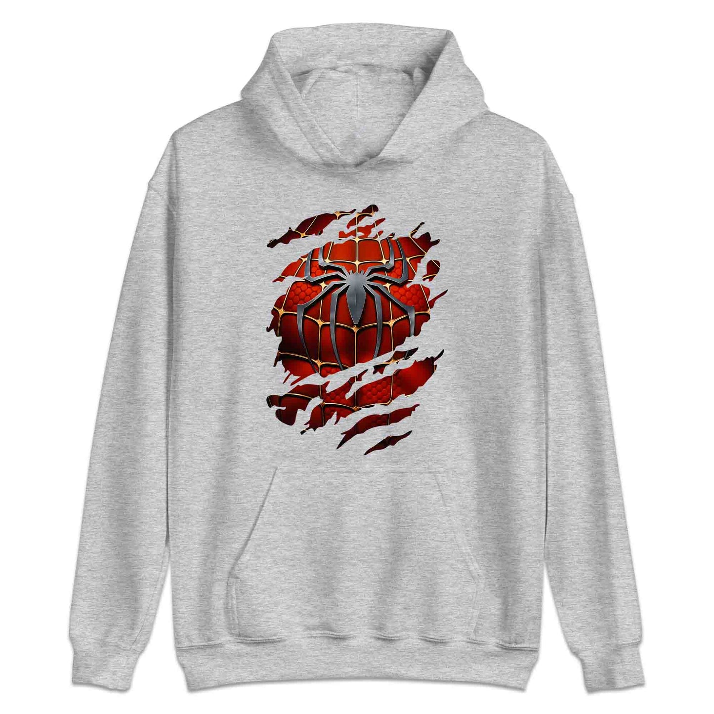 Spider-Man Ripped Suit T-Shirt | Marvel Superhero 3D Torn with Claw Marks Jumper | Web Warrior Cosplay Hoodie | PRODUCT CODE: SPCGHDHJRTJ