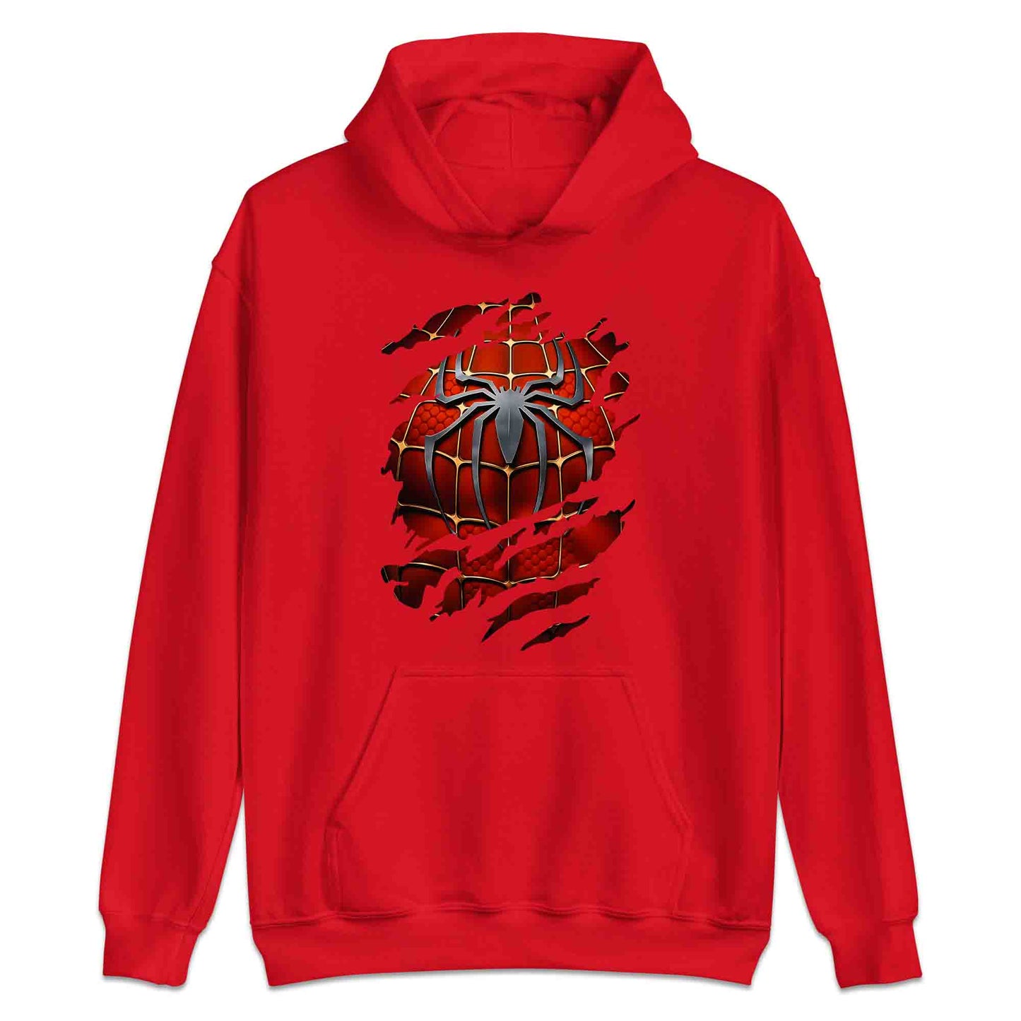 Spider-Man Ripped Suit T-Shirt | Marvel Superhero 3D Torn with Claw Marks Jumper | Web Warrior Cosplay Hoodie | PRODUCT CODE: SPCGHDHJRTJ