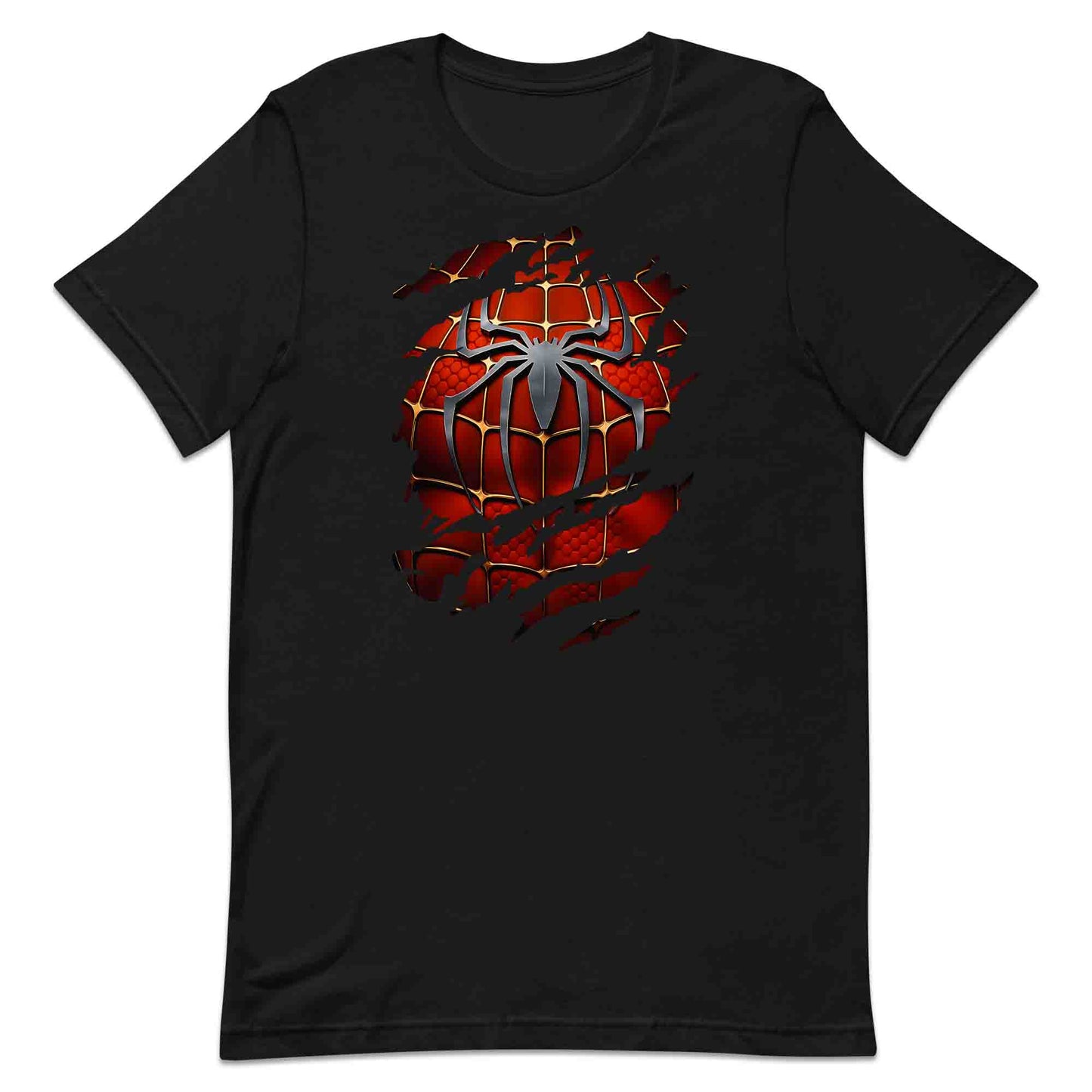 Spider-Man Ripped Suit T-Shirt | Marvel Superhero 3D Torn with Claw Marks Jumper | Web Warrior Cosplay Hoodie | PRODUCT CODE: SPCGHDHJRTJ