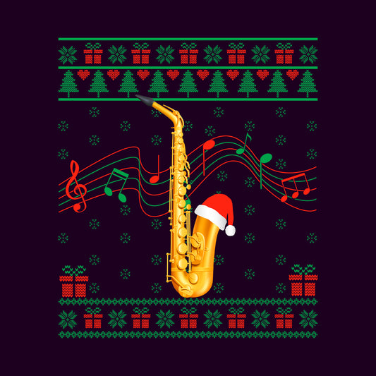 Saxophone Christmas Jazz Music Xmas Musicians Holiday | PRODUCT CODE: SPCOXNCHMJZA