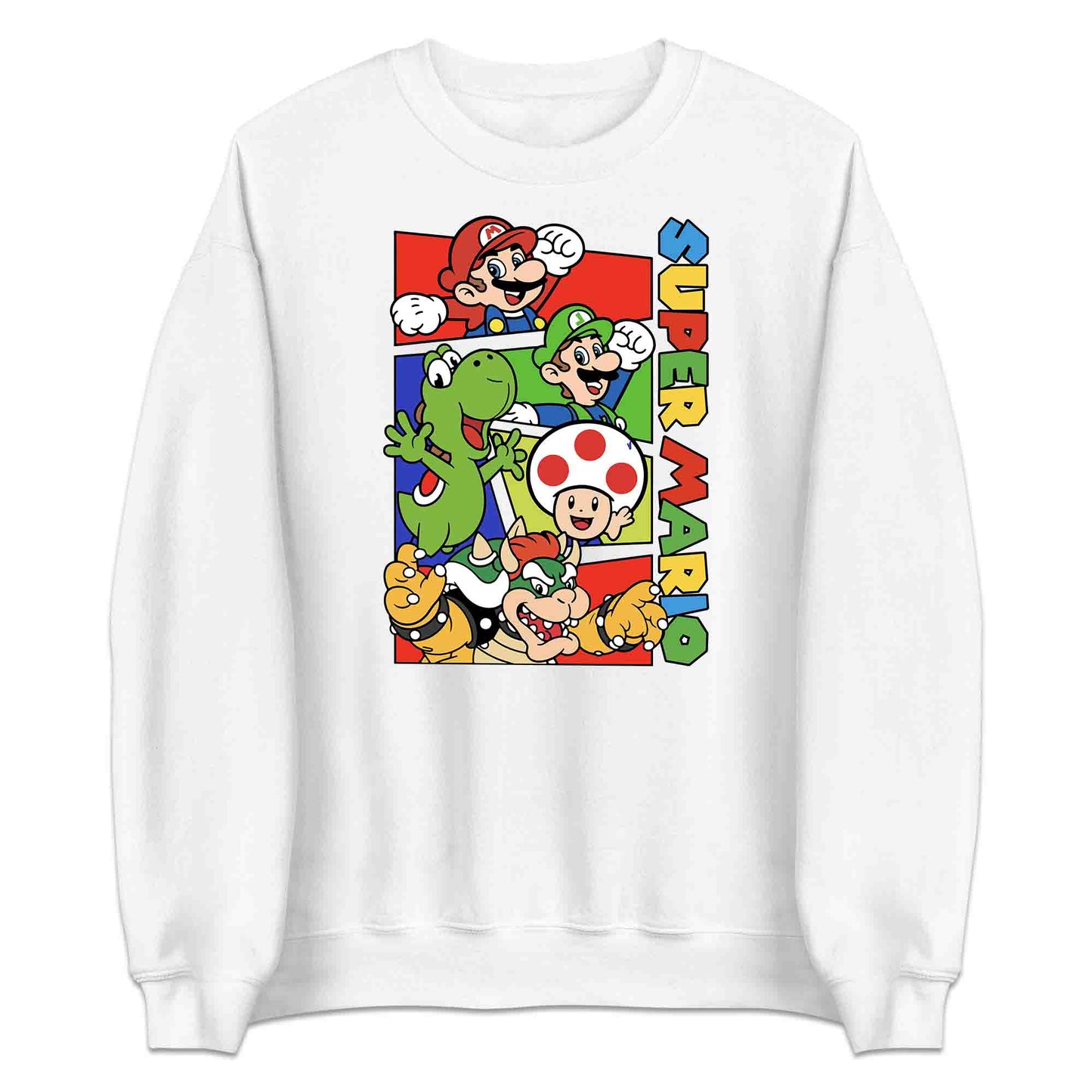 Super Mario Bros T-Shirt | Retro Nintendo Gamer Jumper | Mario, Luigi, Yoshi, Bowser & Toad Hoodie | PRODUCT CODE: SPFUEBNMRC