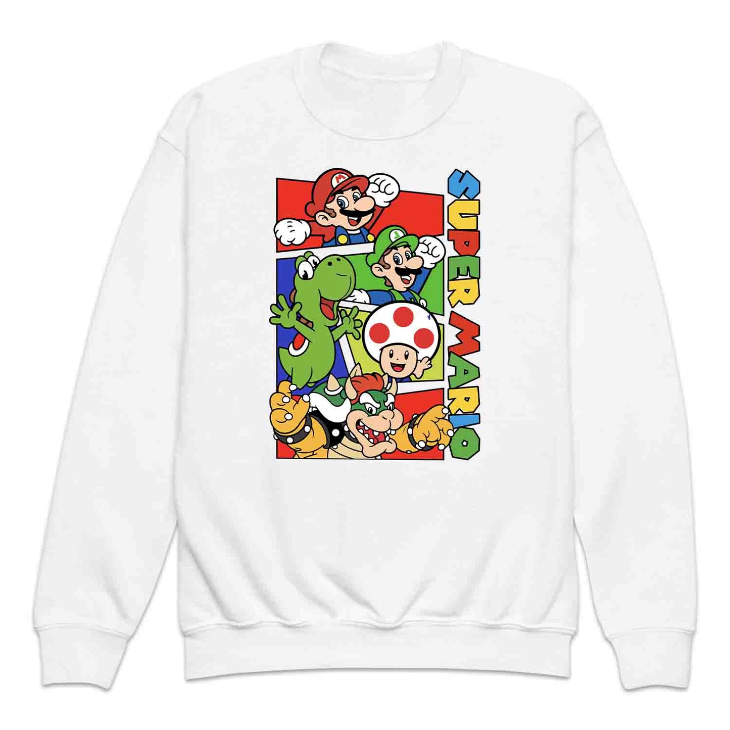 Super Mario Bros Kids T-Shirt | Retro Nintendo Gamer Jumper | Mario, Luigi, Yoshi, Bowser & Toad Hoodie | PRODUCT CODE: SPFUEBNMRC