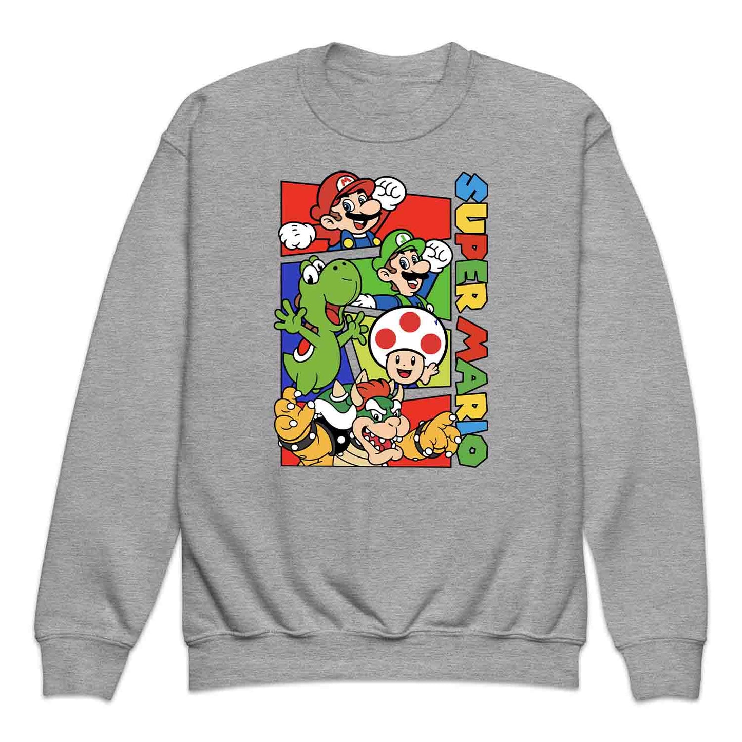 Super Mario Bros Kids T-Shirt | Retro Nintendo Gamer Jumper | Mario, Luigi, Yoshi, Bowser & Toad Hoodie | PRODUCT CODE: SPFUEBNMRC
