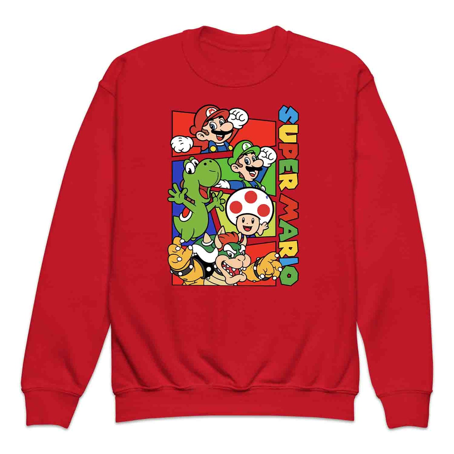 Super Mario Bros Kids T-Shirt | Retro Nintendo Gamer Jumper | Mario, Luigi, Yoshi, Bowser & Toad Hoodie | PRODUCT CODE: SPFUEBNMRC