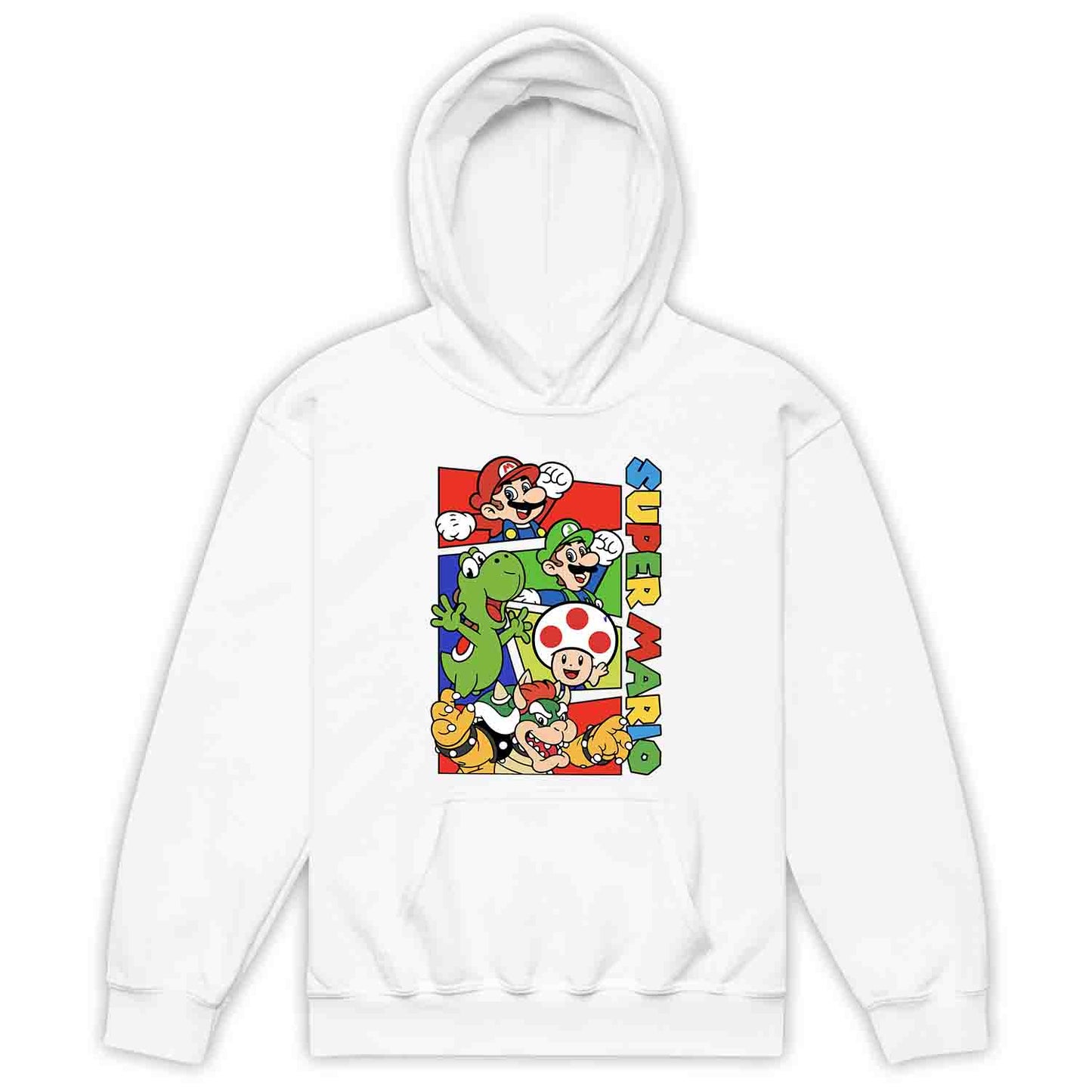 Super Mario Bros Kids T-Shirt | Retro Nintendo Gamer Jumper | Mario, Luigi, Yoshi, Bowser & Toad Hoodie | PRODUCT CODE: SPFUEBNMRC