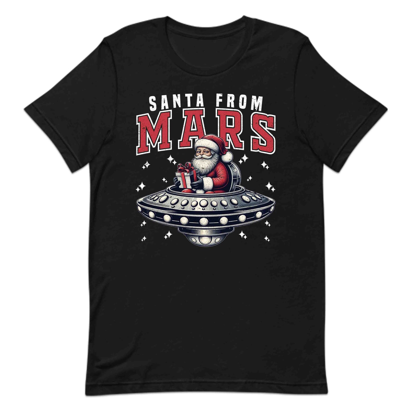 Santa From Mars Sci-Fi Christmas Santa in UFO Space Lover Xmas | PRODUCT CODE: STNAFRMUFOXML