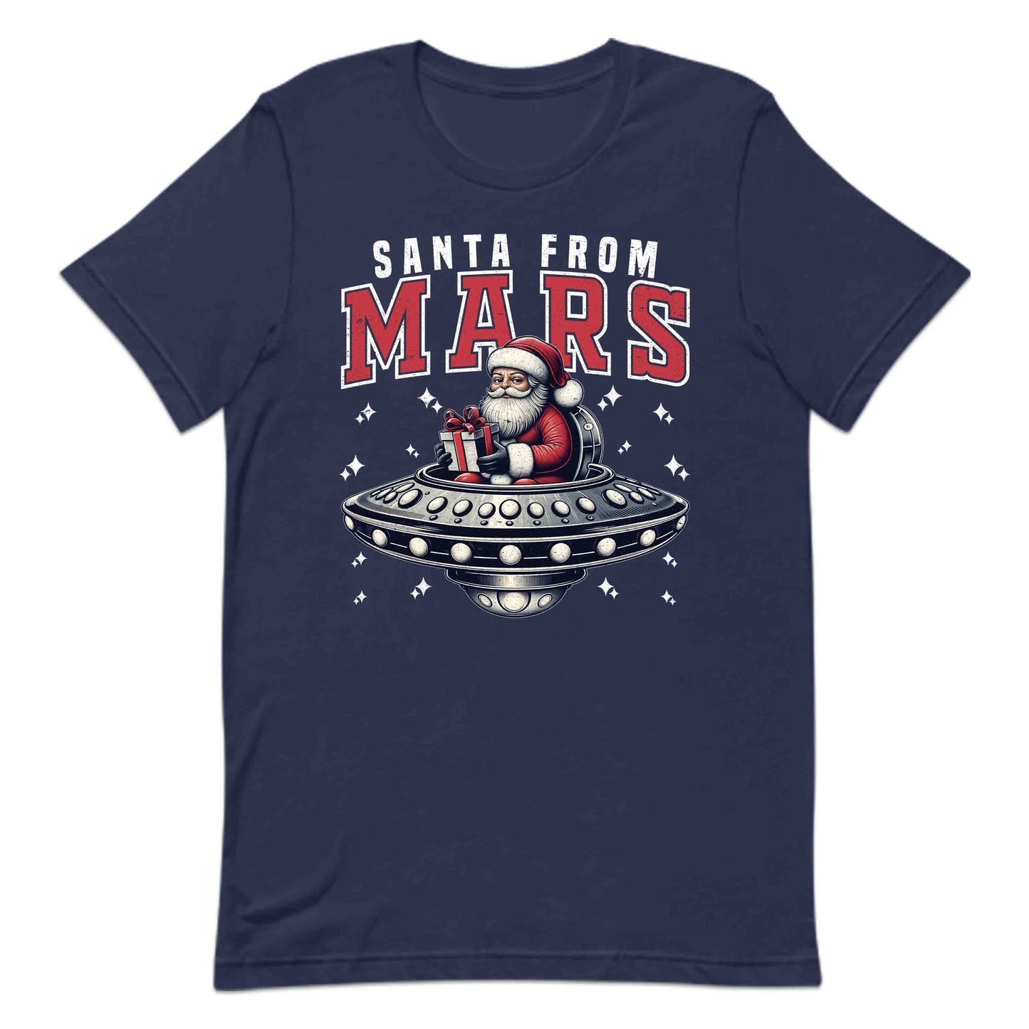Santa From Mars Sci-Fi Christmas Santa in UFO Space Lover Xmas | PRODUCT CODE: STNAFRMUFOXML