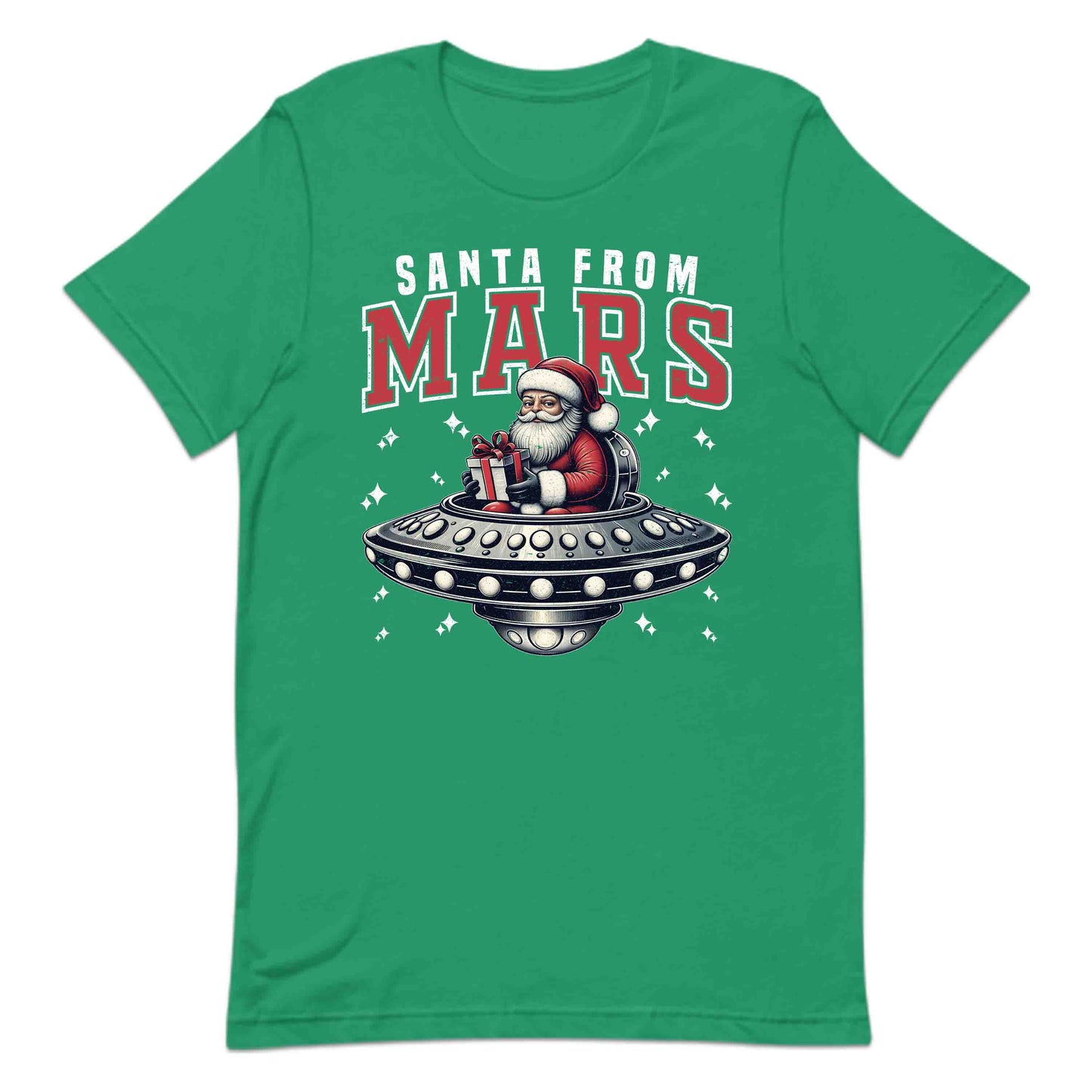 Santa From Mars Sci-Fi Christmas Santa in UFO Space Lover Xmas | PRODUCT CODE: STNAFRMUFOXML