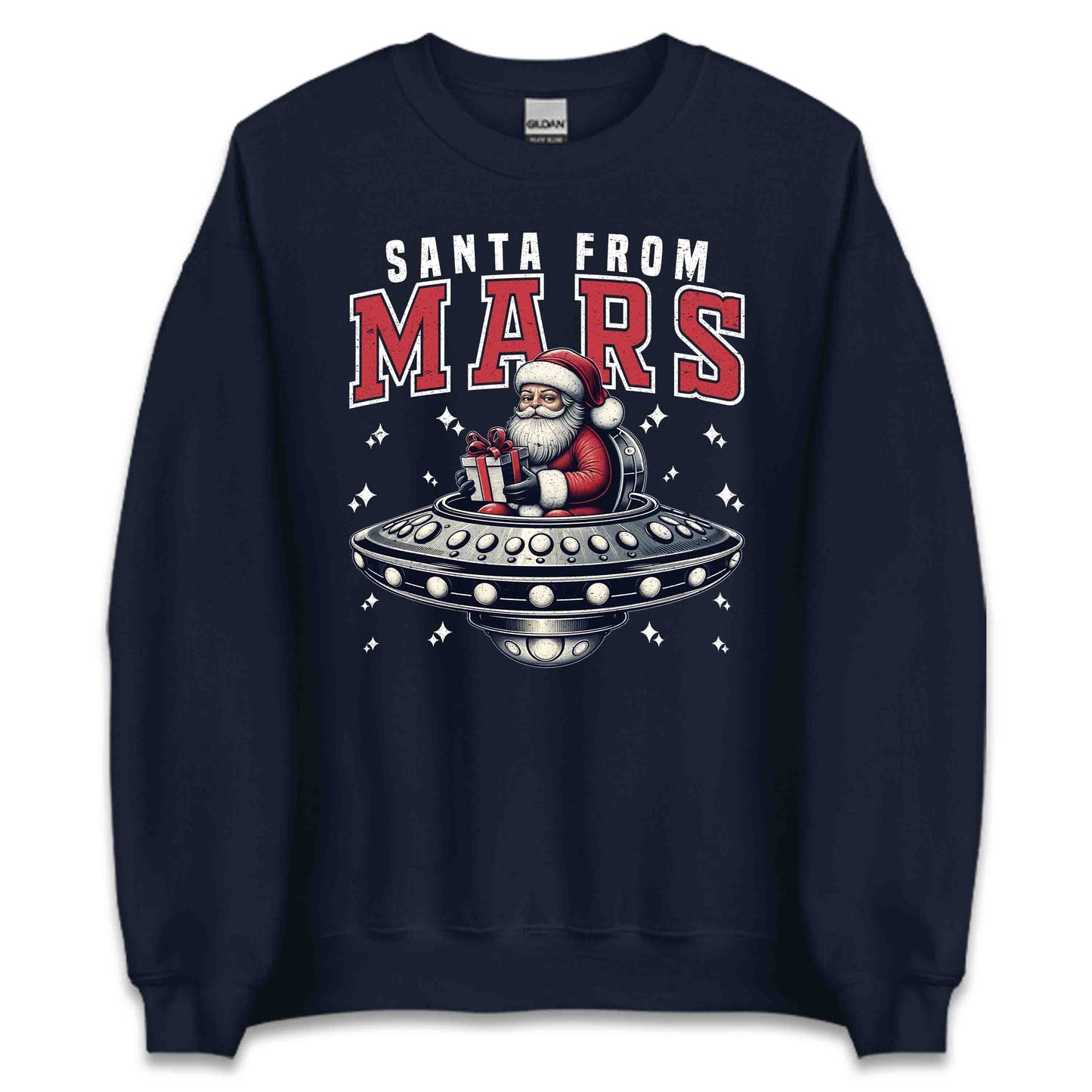 Santa From Mars Sci-Fi Christmas Santa in UFO Space Lover Xmas | PRODUCT CODE: STNAFRMUFOXML