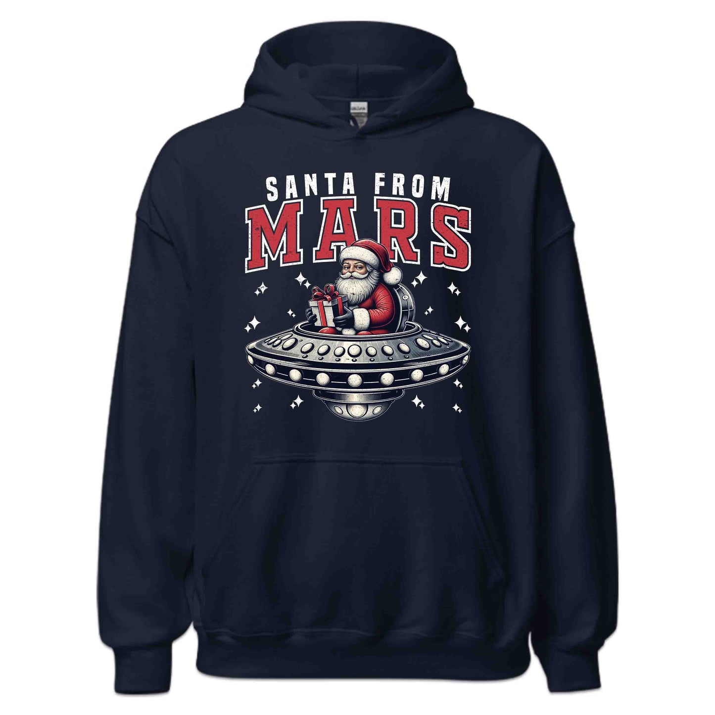 Santa From Mars Sci-Fi Christmas Santa in UFO Space Lover Xmas | PRODUCT CODE: STNAFRMUFOXML