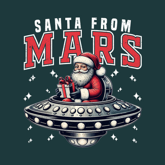 Santa From Mars Sci-Fi Christmas Santa in UFO Space Lover Xmas | PRODUCT CODE: STNAFRMUFOXML