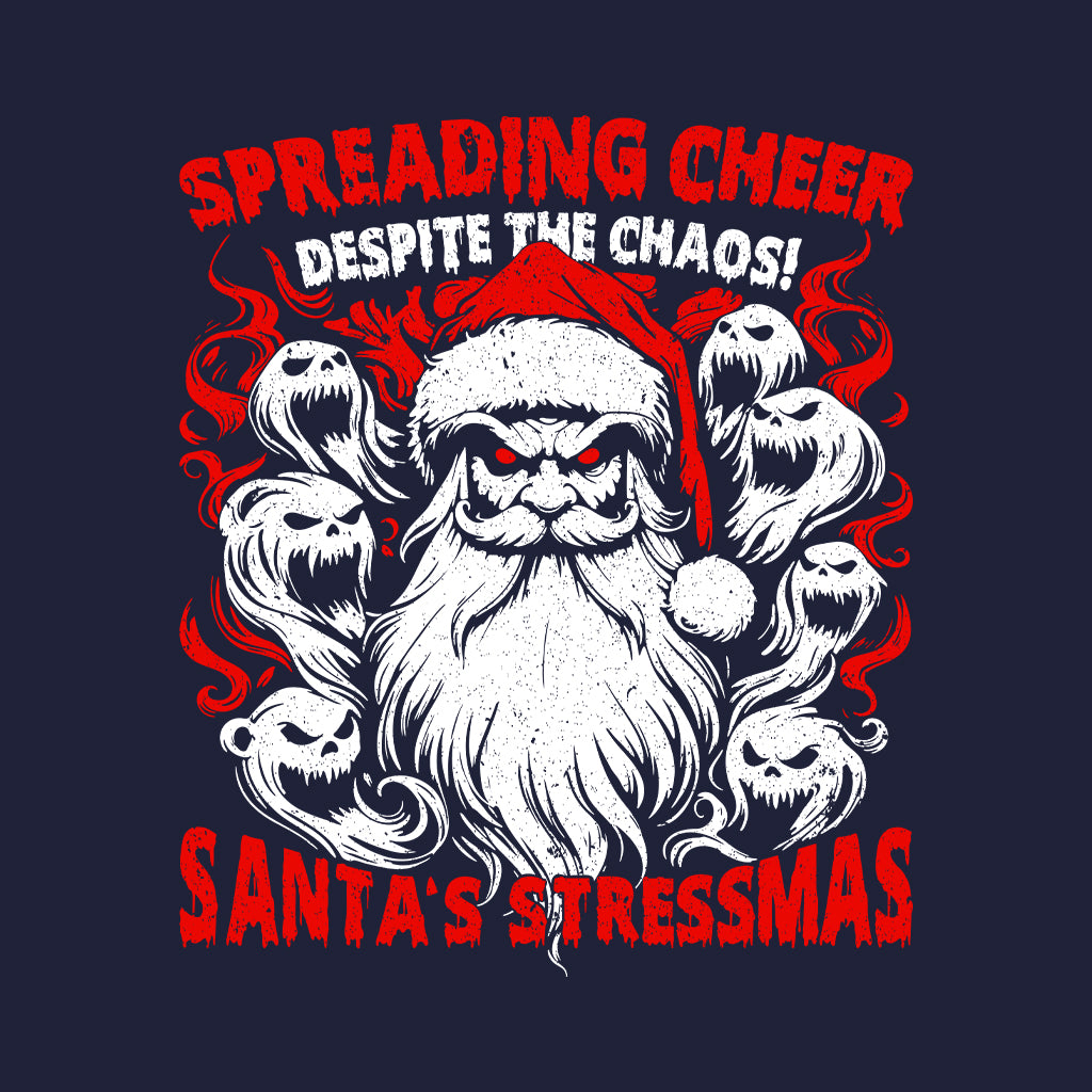 Santa's Stressmas Spreading Cheer Despite The Chaos Gothic Christmas Xmas Humor | PRODUCT CODE: STNBAPDGOTHC