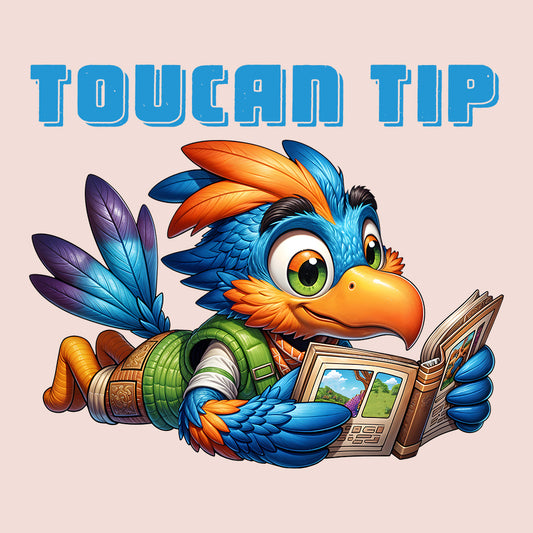 Reading Bird Toucan Tip Reading A Book | PRODUCT CODE: TCHPITRDBO