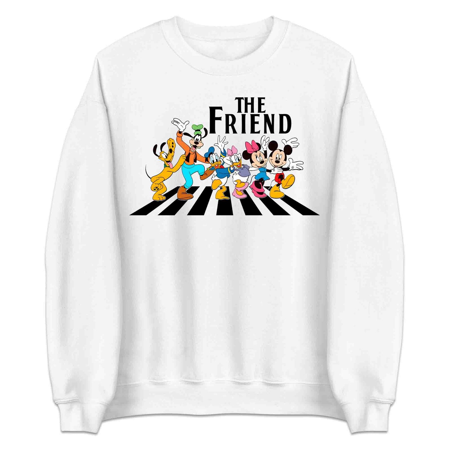 The Friends Disney T-Shirt | Mickey & Friends Walking Abbey Road Jumper | The Beatles Fan Hoodie | PRODUCT CODE: THFERISOANCY