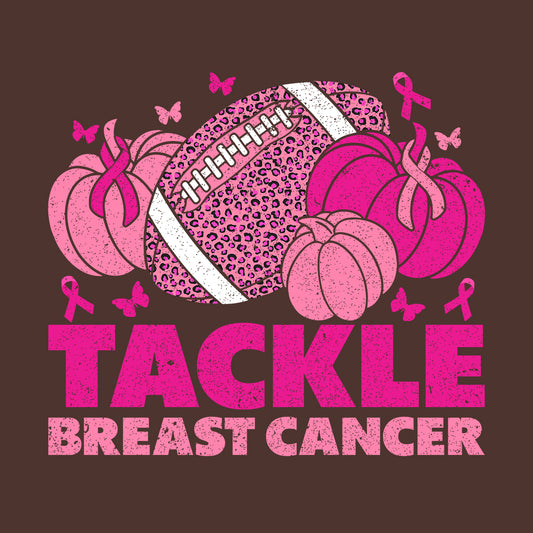Tackle Breast Cancer Halloween Pink Pumpkins Football Awareness | PRODUCT CODE: TKLCBRHLWO