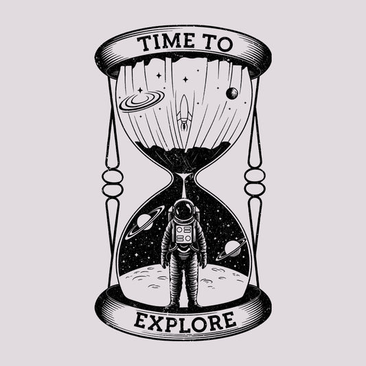 Time to Explore Celestial Hourglass Cosmonaut Space Astronaut Planets | PRODUCT CODE: TMHRGLSCMANU