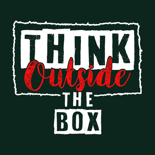 Think Outside the Box Motivational Typography | PRODUCT CODE: TNKHOUSEBXOM