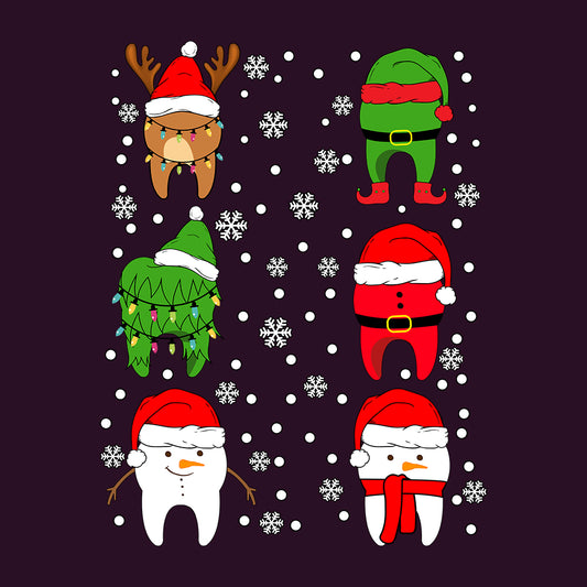 Retro Christmas Teeth Dentist Xmas Tooth Costumes | PRODUCT CODE: TRCHMEDNHGY