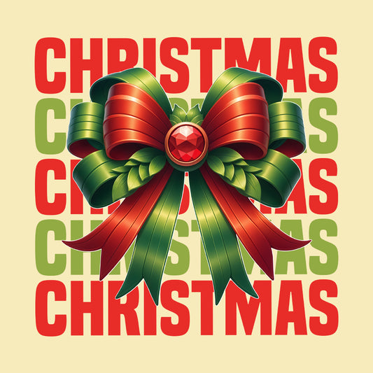 Traditional Christmas Bow Festive Coquette Xmas | PRODUCT CODE: TRDNLCHRBWON