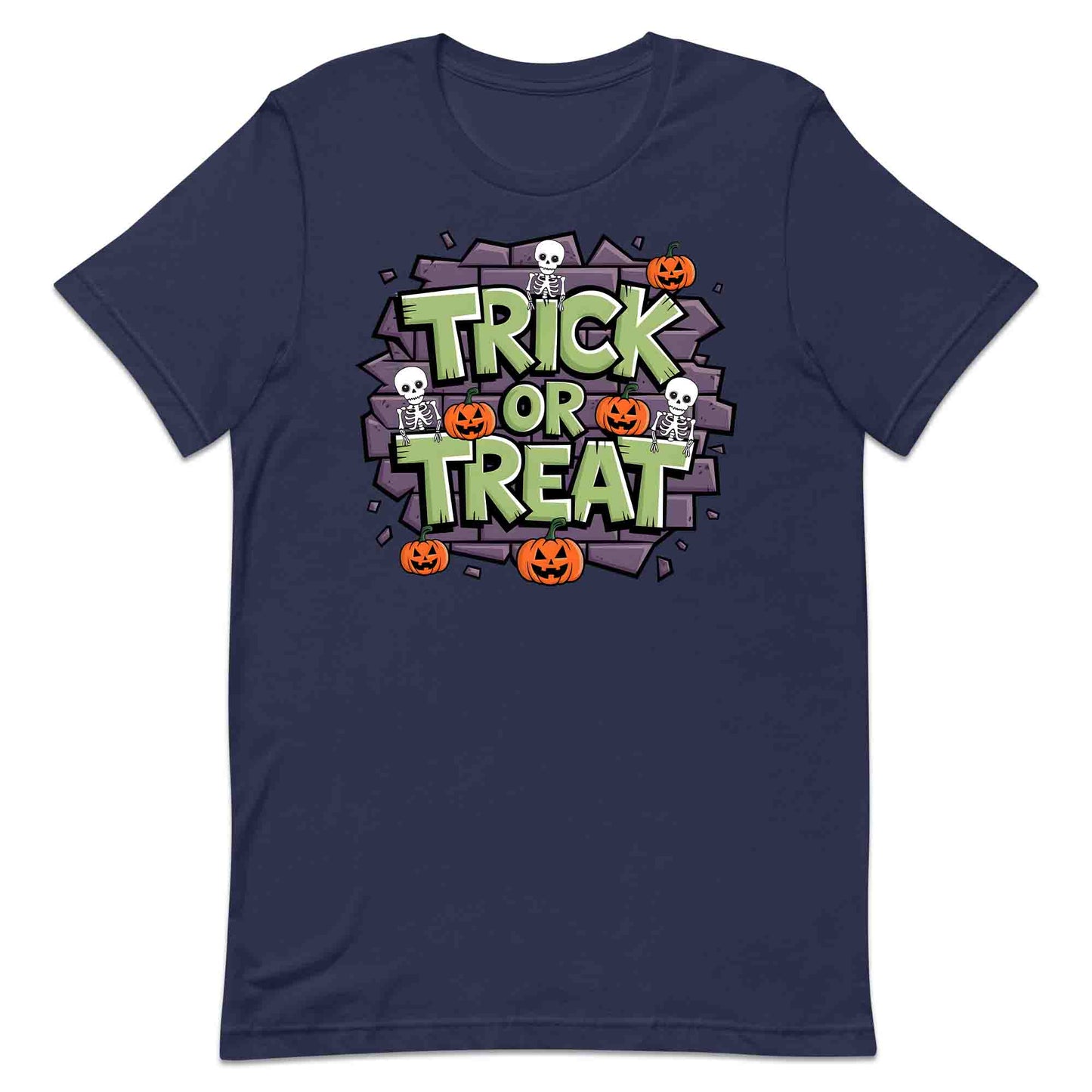 Trick or Treat T-Shirt, Spooky Skeleton Sweatshirt, Pumpkin Halloween Hoodie | PRODUCT CODE: TRKDBHKNC