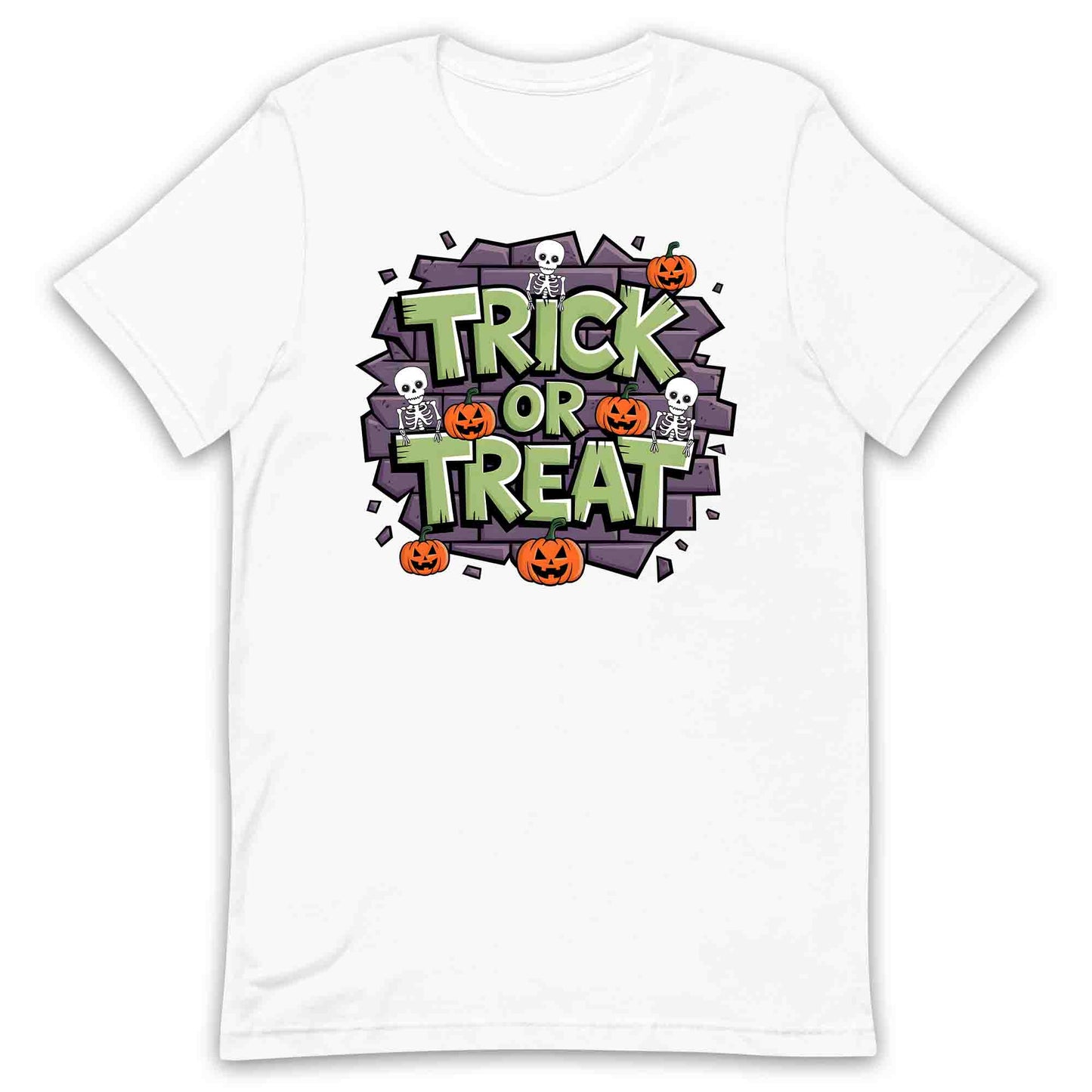 Trick or Treat T-Shirt, Spooky Skeleton Sweatshirt, Pumpkin Halloween Hoodie | PRODUCT CODE: TRKDBHKNC