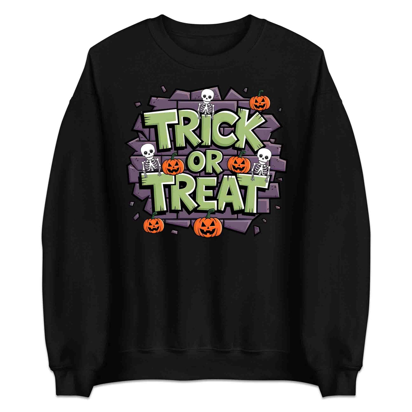 Trick or Treat T-Shirt, Spooky Skeleton Sweatshirt, Pumpkin Halloween Hoodie | PRODUCT CODE: TRKDBHKNC